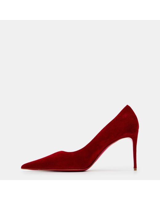 Christian Louboutin Red Minimalist Pointed-Toe High Heels
