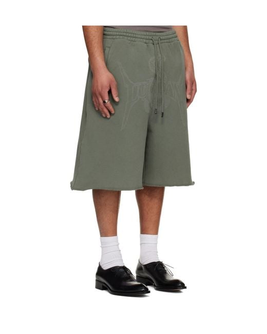 Lu'u Dan Green Zoku Drawstring Shorts for men