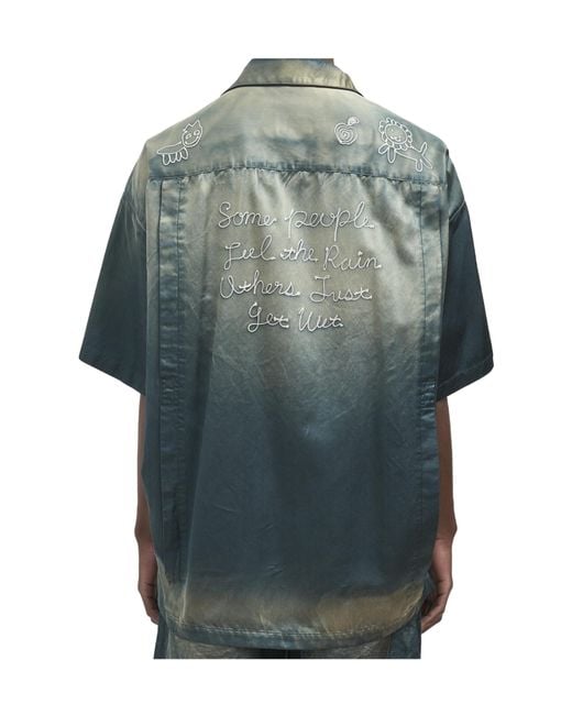 Maison Mihara Yasuhiro Blue Short Sleeve Shirt for men
