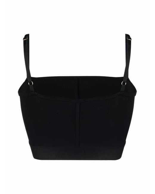 Tom Ford Black Logo Square-Neck Bra