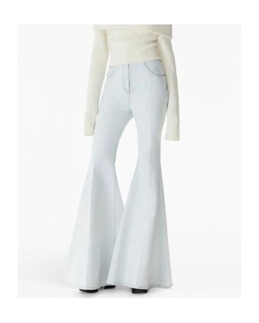 Nina Ricci White High-Waisted Flared Jeans