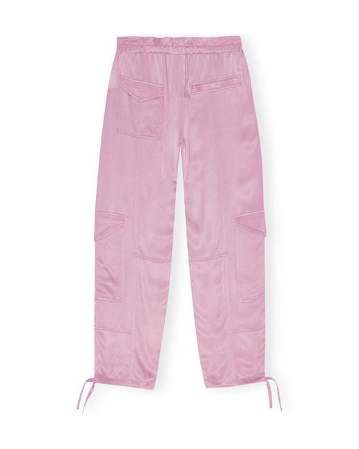 Ganni Pink Washed Trousers