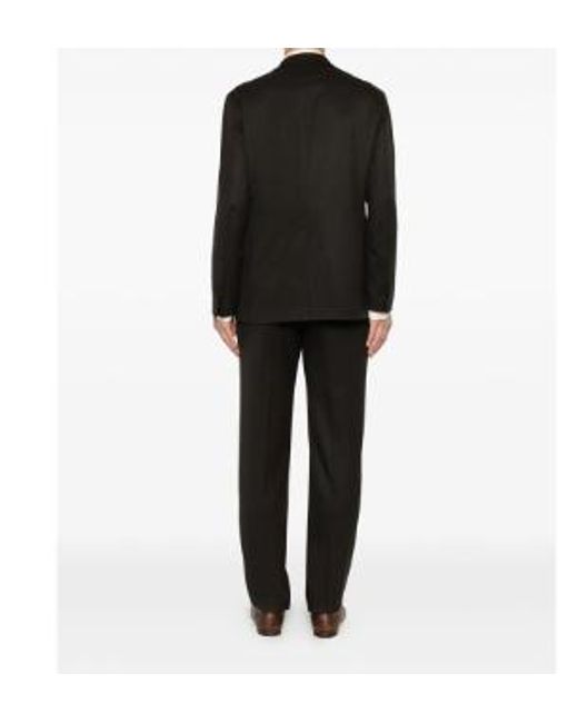 Tagliatore Black Single-Breasted Suit And Trousers Two-Piece Set for men