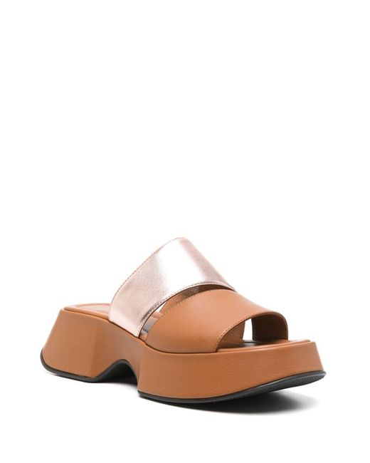 Vic Matié Brown Logic Platform Heeled Sandals