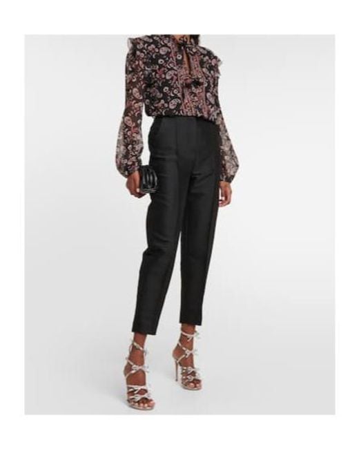 Giambattista Valli Brown Printed Silk Blouse