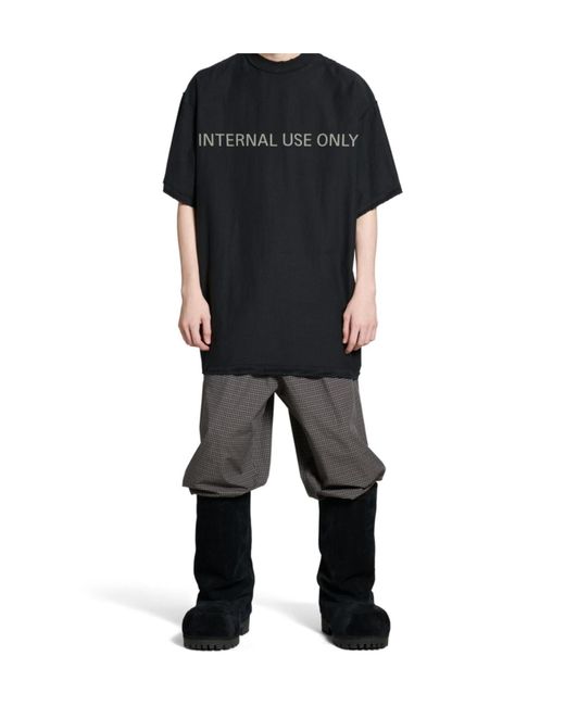 Balenciaga Internal Use Only Inside-Out T-Shirt Oversized in