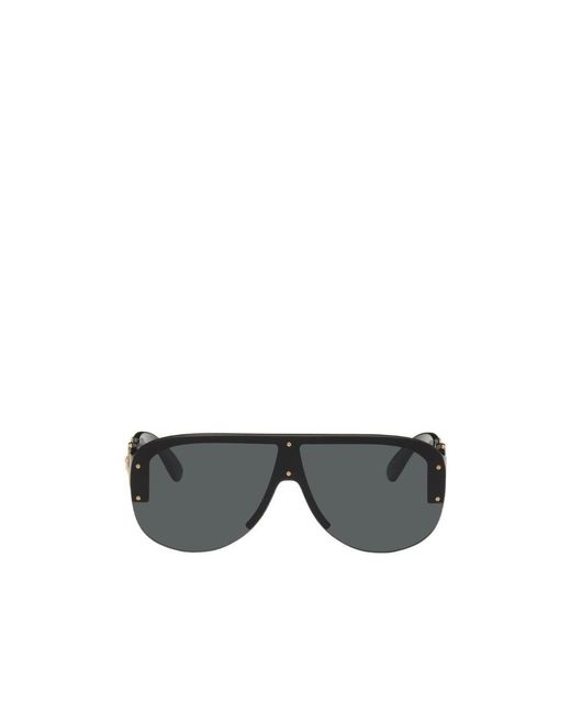 Versace Gray Logo Sunglasses for men