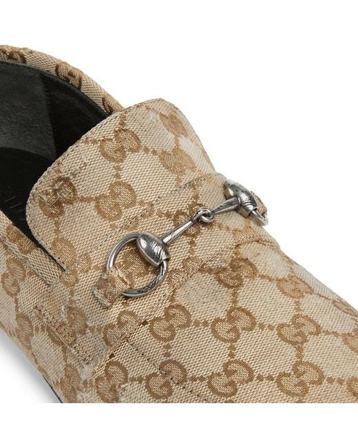 Gucci White Worn-Out Effect Horsebit Loafers for men