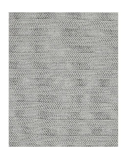 MM6 by Maison Margiela Gray Logo Patch Distressed Knitted Scarf