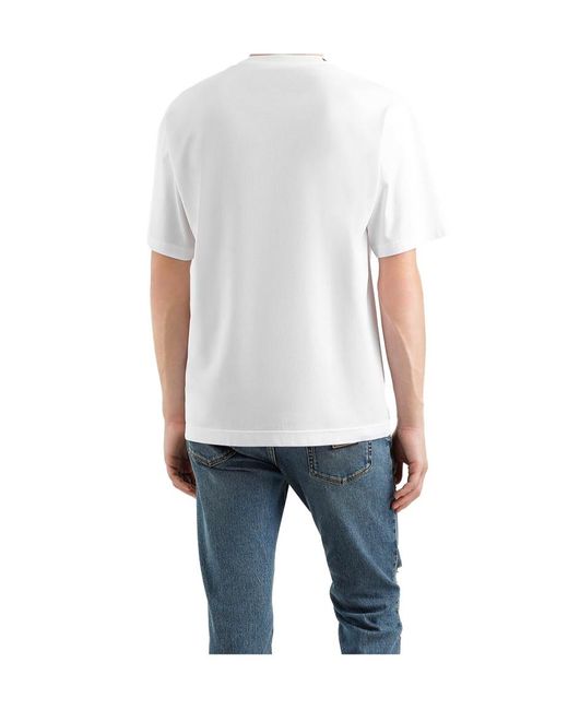 Dolce & Gabbana White Dg Logo Printed Crewneck T-Shirt for men