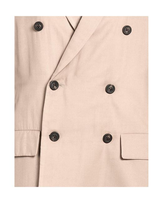 Rick Owens Natural Double-Breasted Blazer