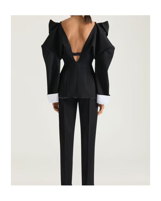 Givenchy Black Single-Breasted Slashed Jacket