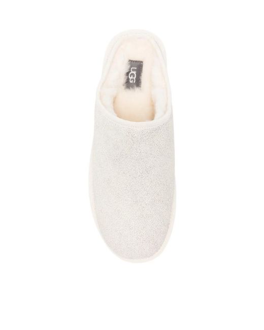 Ugg White Round-Toe Slippers for men