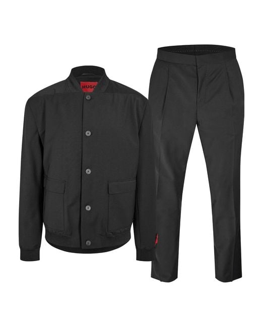 Boss Black Solid Color Suit Set for men