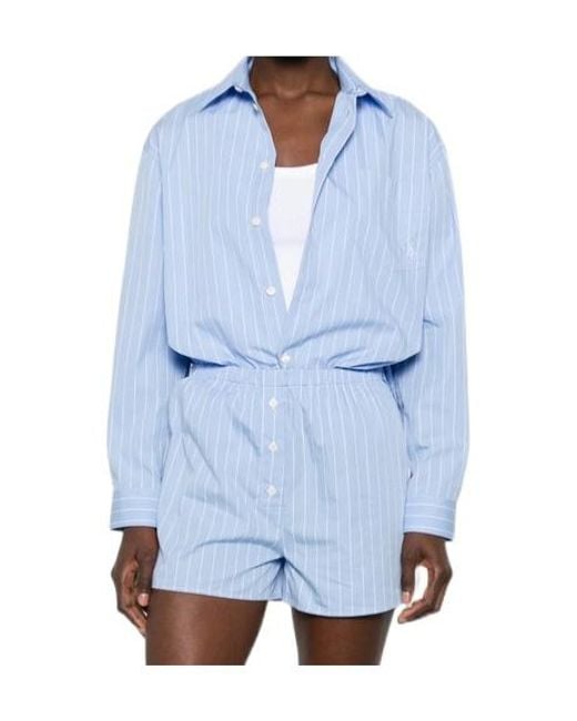 Sporty & Rich Blue Long Sleeve Shirt