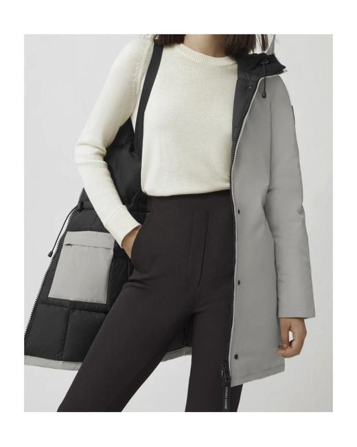 Canada Goose Gray Logo Down Jacket