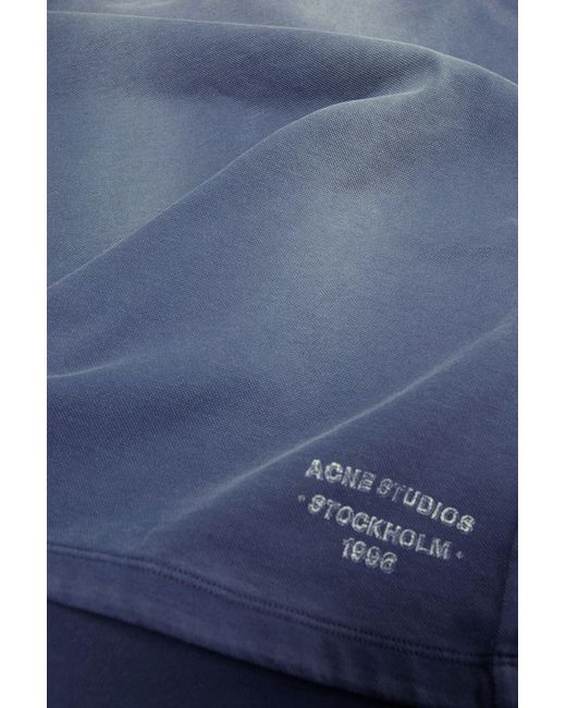 Acne Blue Sprayed Logo Skirt