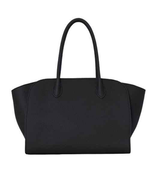 The Row Black Marlo 12 Leather Bag