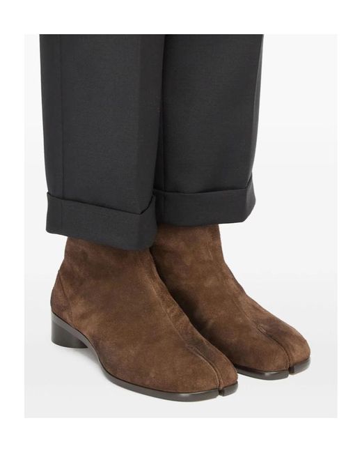 Maison Margiela Brown Tabi Toe Ankle Boots