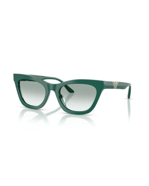 Emporio Armani Green Cat-Eye Sunglasses