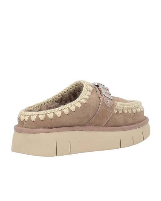 Mou Multicolor Round-Toe Mules