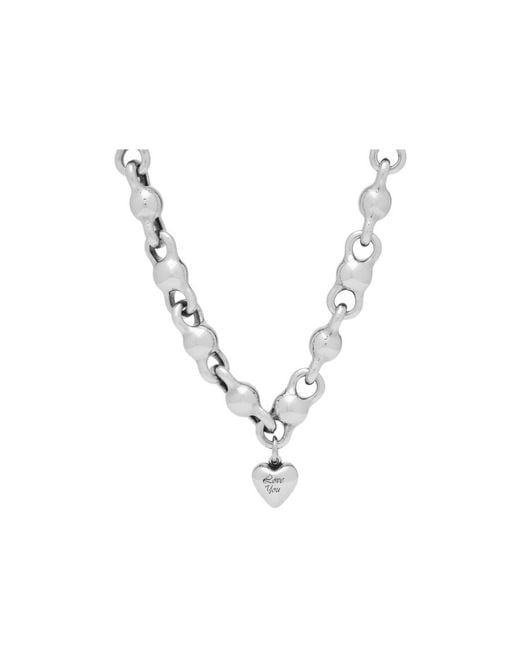Acne Metallic Heart Choker Necklace for men