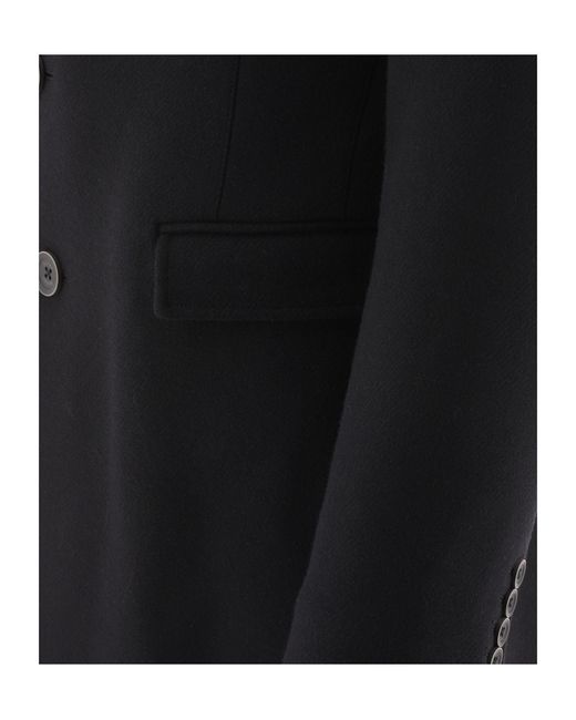 Herno Blue Buttoned High Neck Long-Sleeved Coat for men