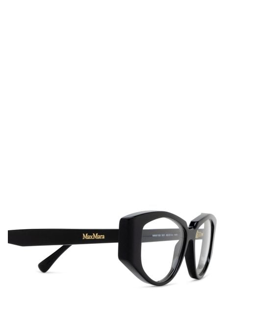 Max Mara White Irregular Frame Glasses