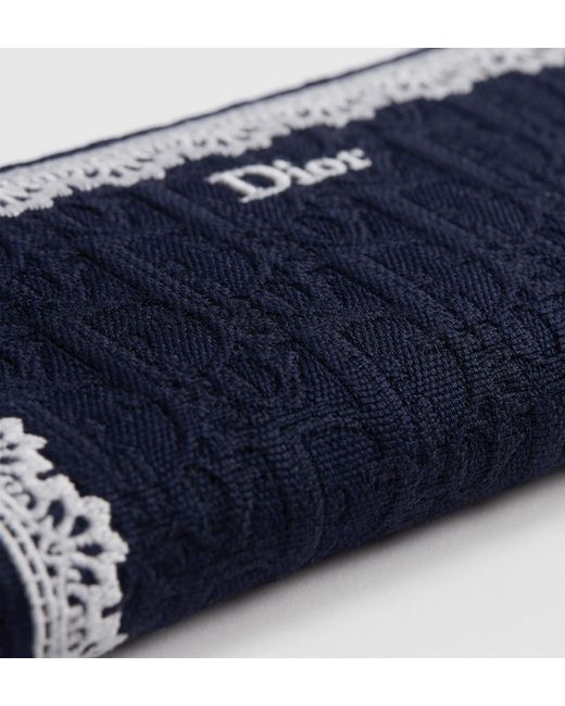 Dior Blue Oblique Voyageur Slim Wallet