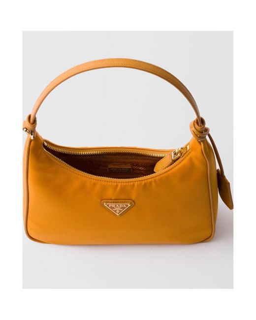 Prada Orange Logo Mini Bag