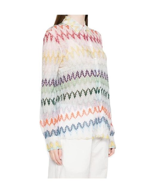 Missoni Gray Lace Motif Shirt