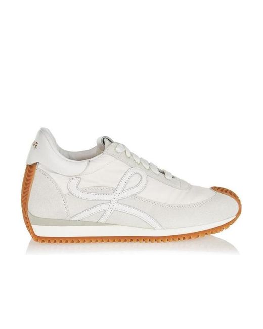 Loewe White Flow Runner Lace-Up Sneakers