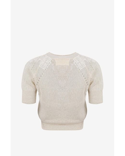 Ermanno Scervino White Short-Sleeved Knitwear