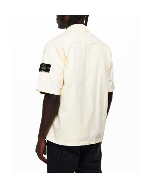 Stone Island White Casual Shirt Jacket for men