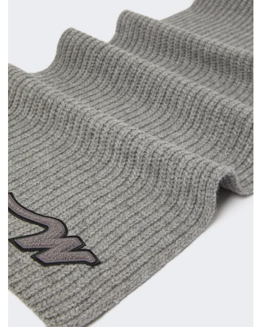 Weekend by Maxmara Gray Wool Yarn Scarf