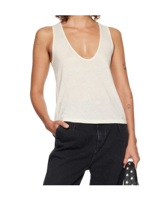 Loulou de Saison White Scoop Neck Tank Top