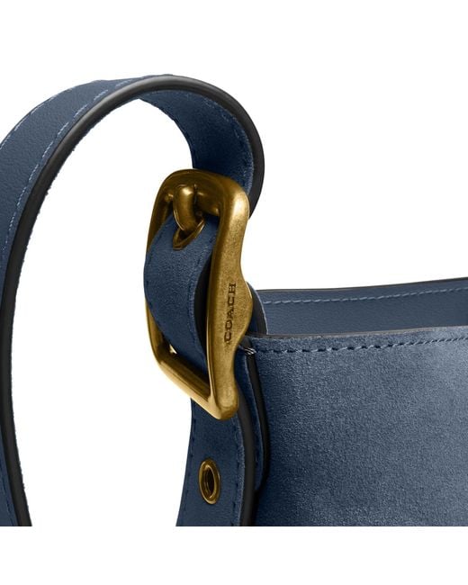 COACH Blue Bleeker 21 Bucket Bag