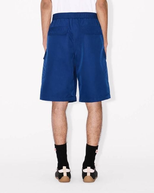 KENZO Blue Boke Flower 2.0 Technical Shorts for men