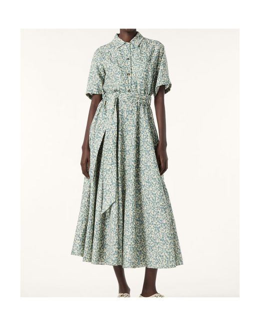 Loro Piana Green Printed Dress