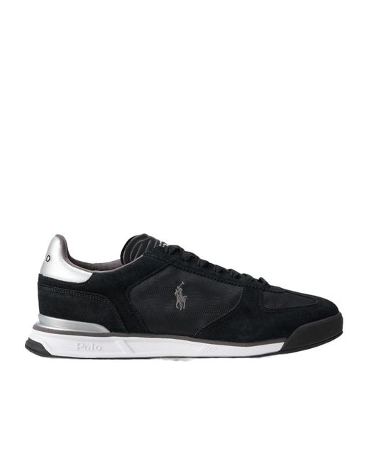 Polo Ralph Lauren Black Simple Versatile Sneakers for men