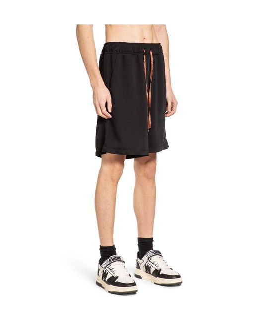 Amiri Black Ma Chateau Logo Shorts for men