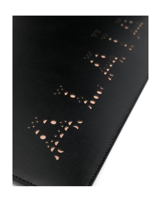 Alaïa Black Alaïa Sandy Zipped Large Clutch Bag