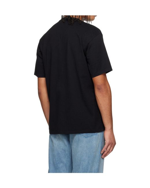 Undercover Black Crew Neck Short-Sleeved T-Shirt for men