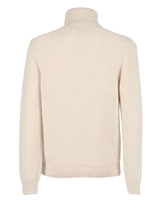 K-Way Natural Turtle Neck Knitted Jumper for men