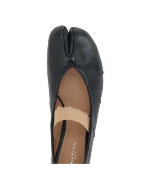 Maison Margiela Black Tabi Elastic Band Ballerinas