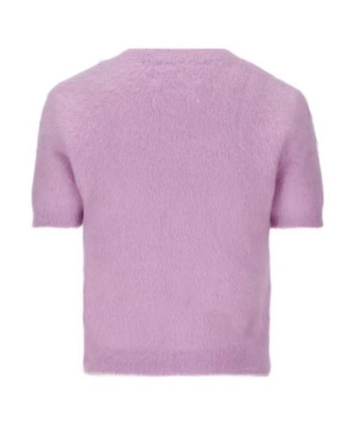 Maison Margiela Purple Brushed Crewneck T-Shirt