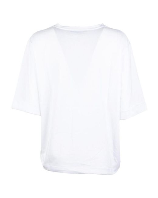 Seventy White Short-Slevee Knotted T-Shirt