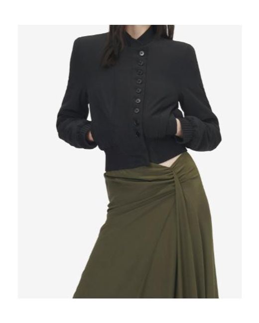 McQueen Blue Quilted Cropped Jacket