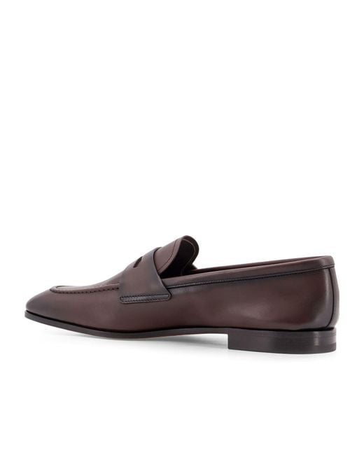 Church's Brown Logo Embossed Loafers for men