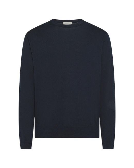 Seventy Blue Crew-Neck Sweater for men
